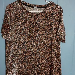 Velvet Floral Top